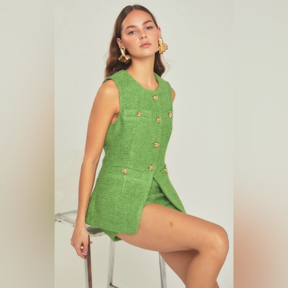 ENDLESS ROSE tweed buttoned set. Size S. - Picture 3 of 15